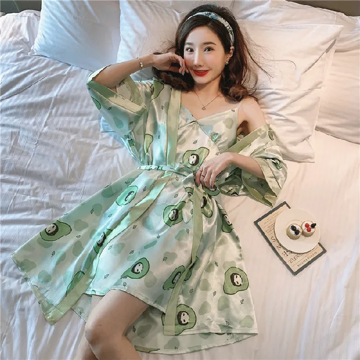 Пижама с подушечками для груди Женская пикантная ночная рубашка из