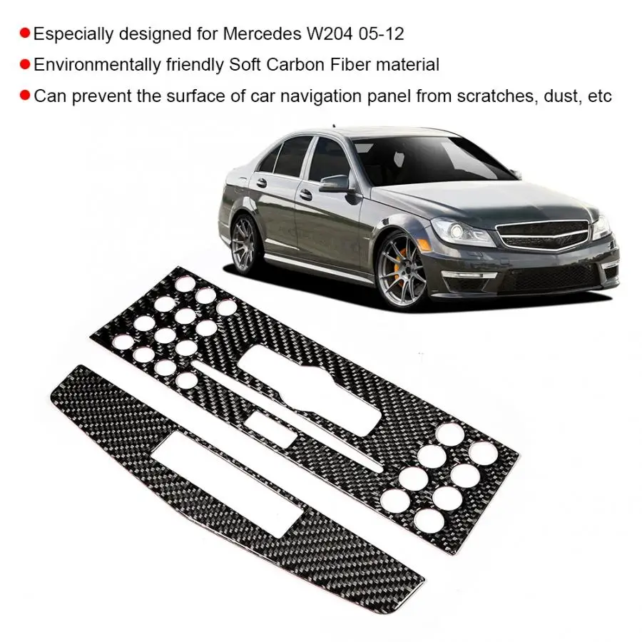 2 шт. накладки на панель навигации автомобиля Mercedes W204 2005 2006 2007 2008 2009 2010-2012 |