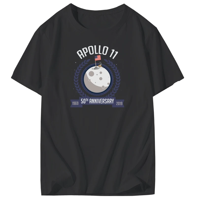 Лидер продаж хлопковая Футболка Apollo 11 50th anniversary moon landing July 20 1969 летняя футболка для