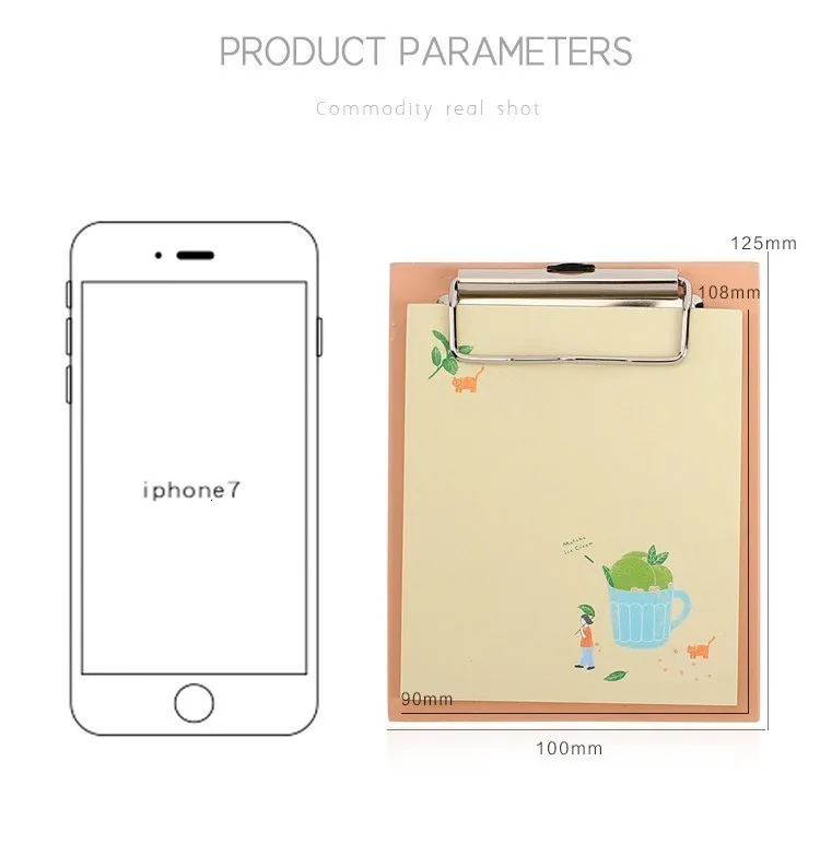 JIANWU Van Gogh Board Clip Sticky Note Clipboard Memo Pads Fruit Notebook Printed Kawaii note pad clip School Office Supplies