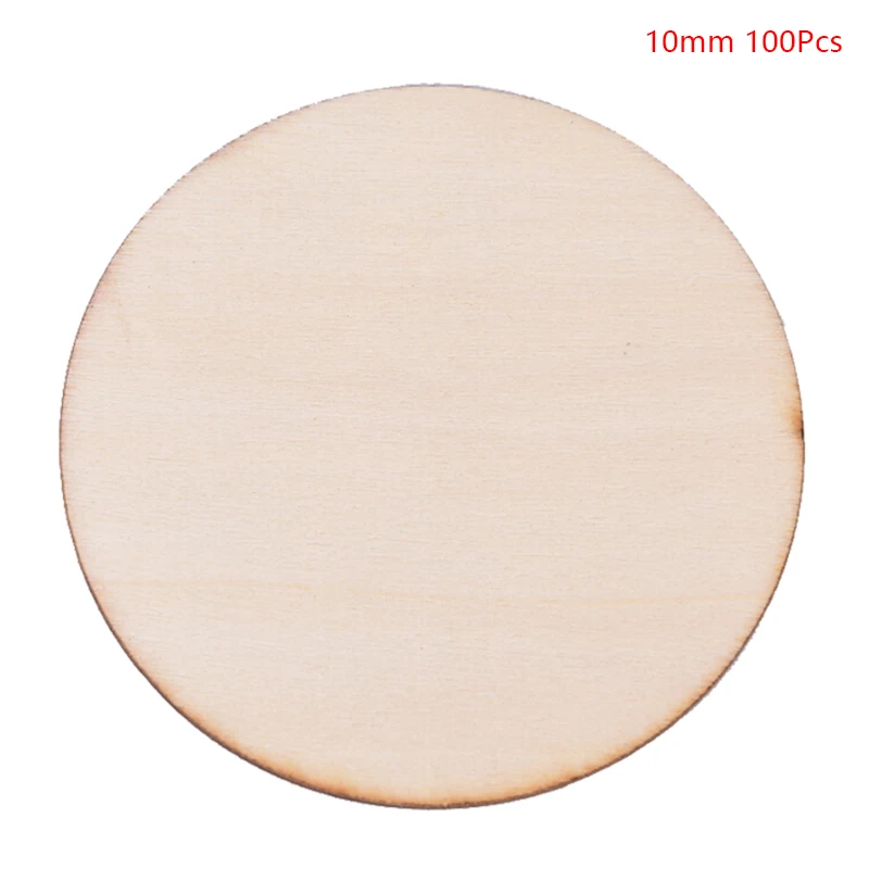 10mm 5-100 шт DIY ремесло необработанные кусочки натурального дерева круги бревна диски для Рождества DIY ремесло деревенские Свадебные украшения - Цвет: 10mm