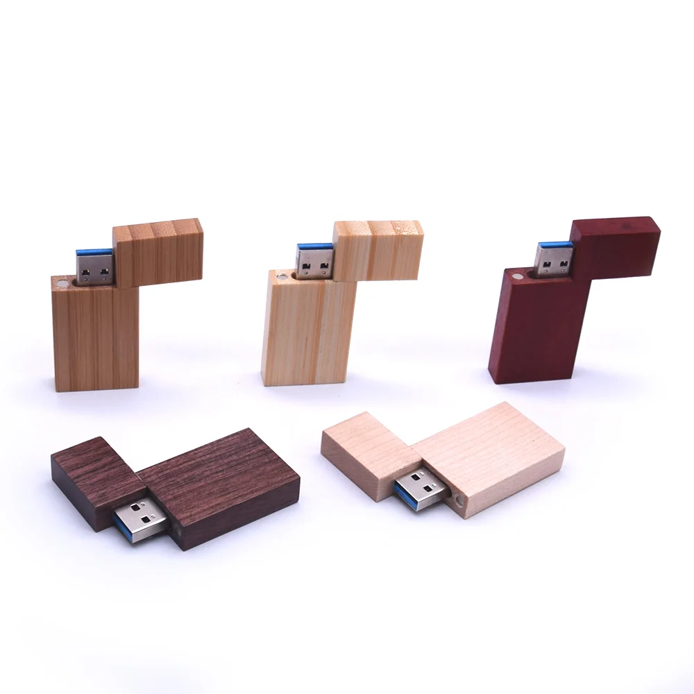 Квадратный деревянный Usb флеш накопитель карта памяти реальная емкость 8 ГБ 64 128