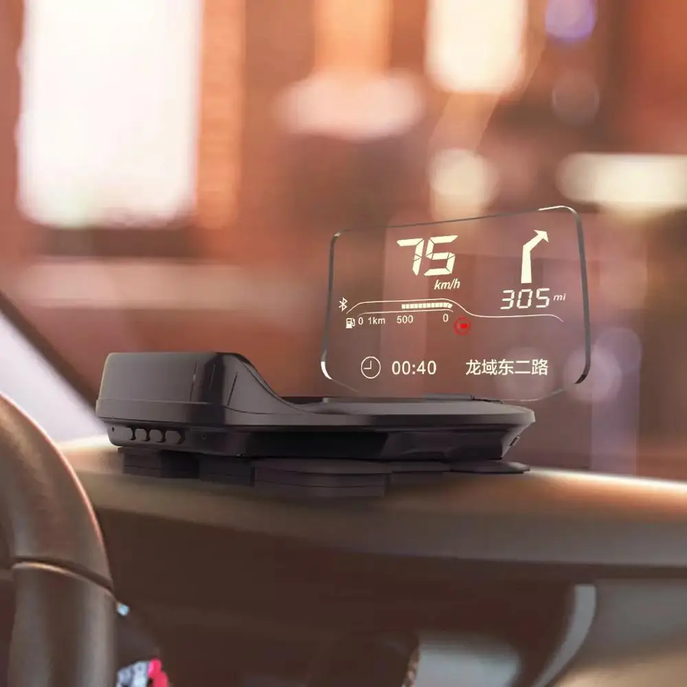 Умный автомобильный HUD проектор Youpin Carrobot с Bluetooth дисплеем GPS навигацией и