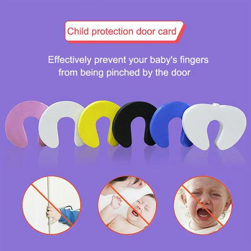 

1pc Baby Safety Door Stopper Protection Pure Color EVA Security Door Stopper Baby Safety Lock Kids Care Child Finger Protector