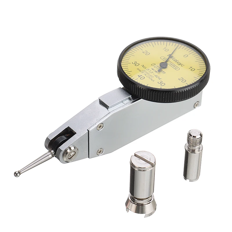 High Precision Metric Test Measure Tool Metal Mini Dial Gauge Testing Indicator With Dovetail Rails 0-40-0 0.01mm With Box