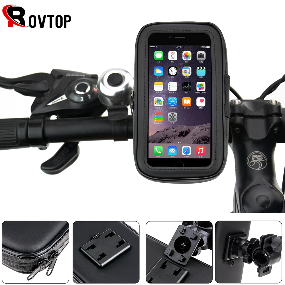 Rovtop велосипедный Мотоцикл держатель для телефона водонепроницаемый