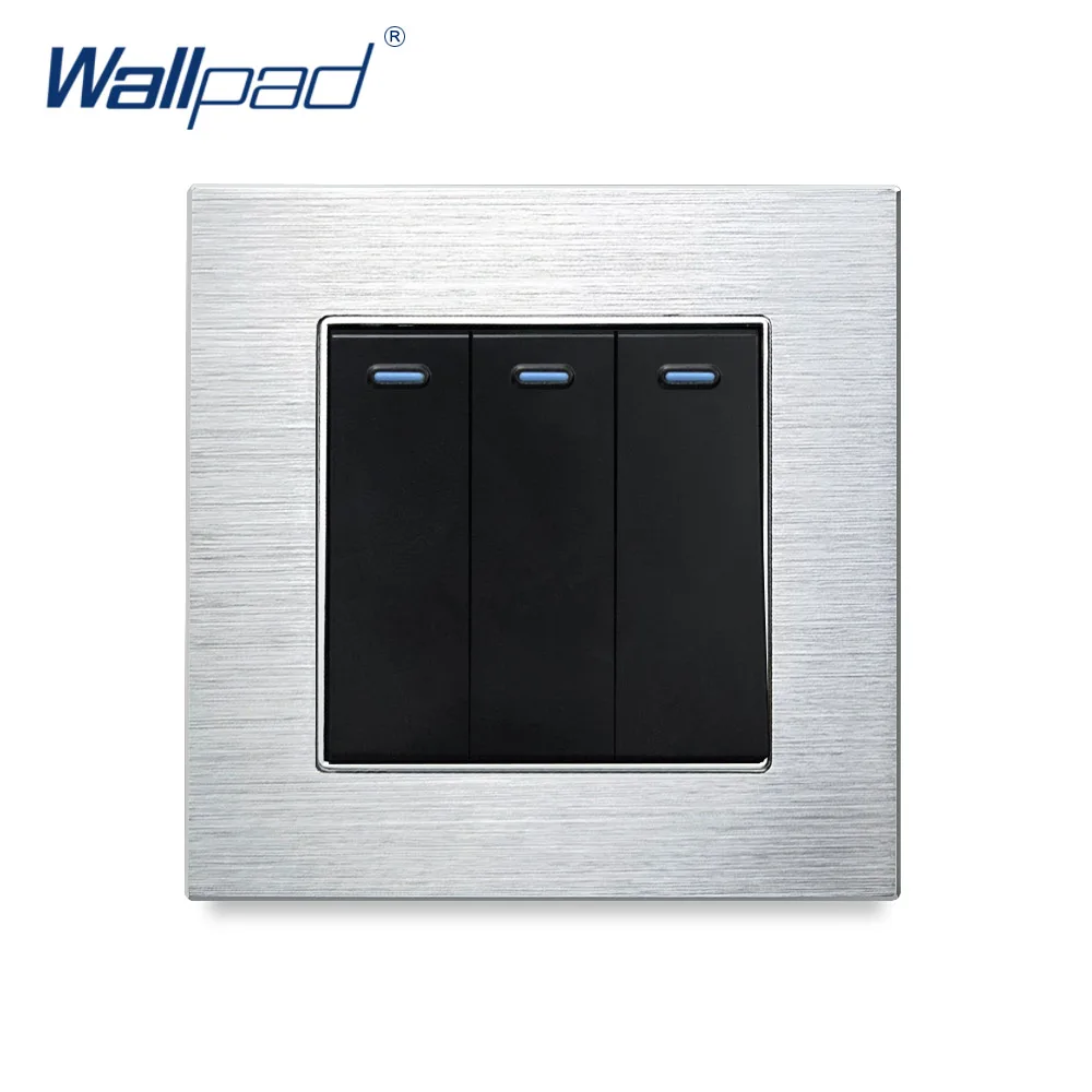 3 клавиши 2 канала переключатели Wallpad роскошный настенный выключатель света
