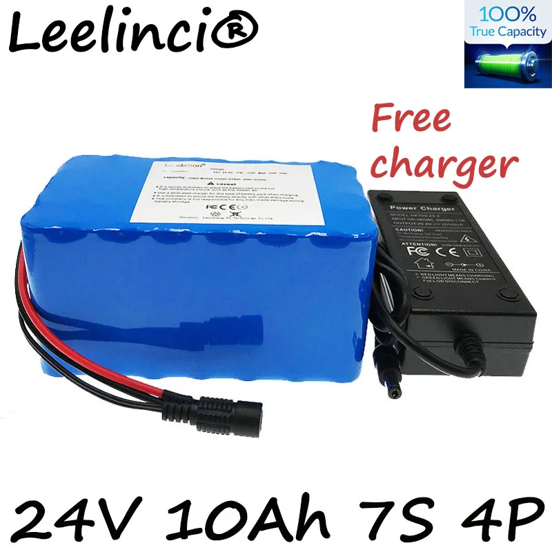 

24 Volts 10Ah lithium battery pack built in 15A BMS 250W 350W electric bicycle for 24V battery pack motor + lithium ion charger