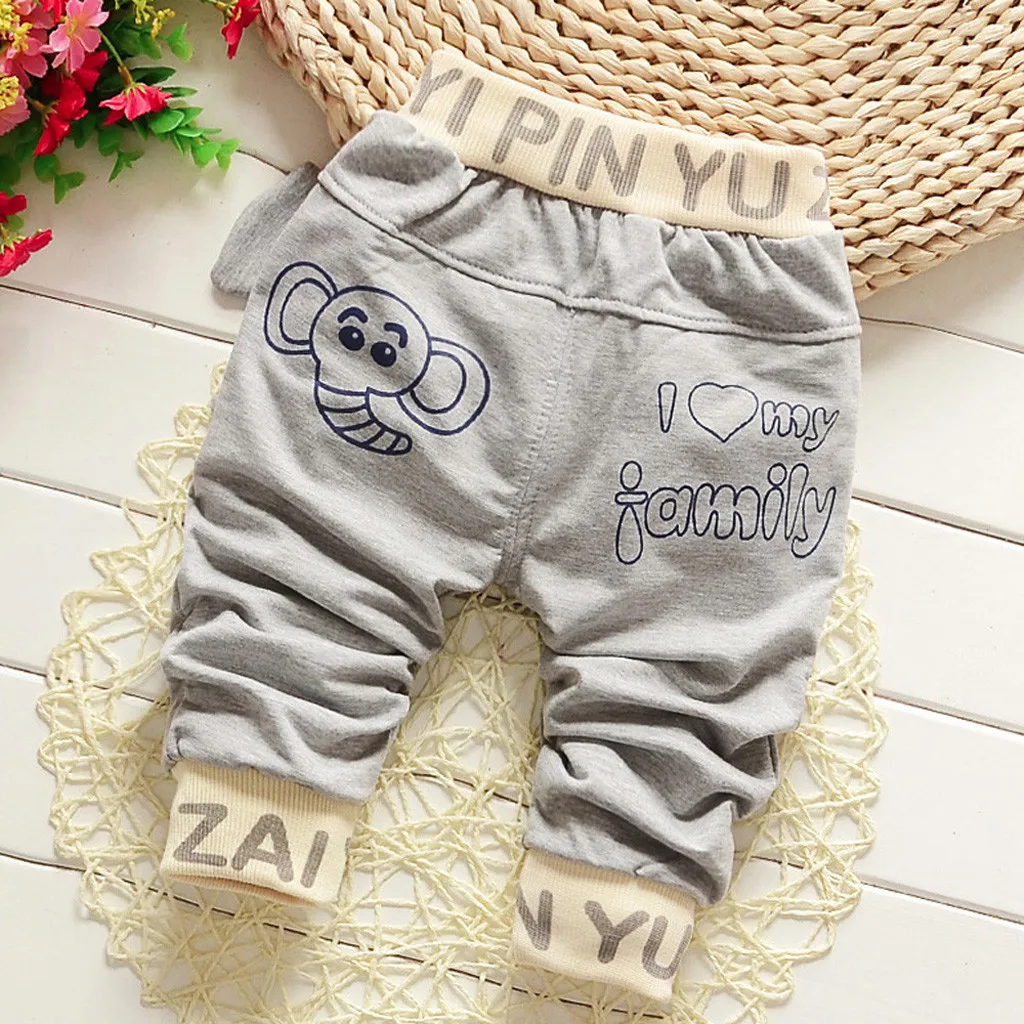 Детские штаны с мультяшным слоном милые зимние защитой от комаров для маленьких