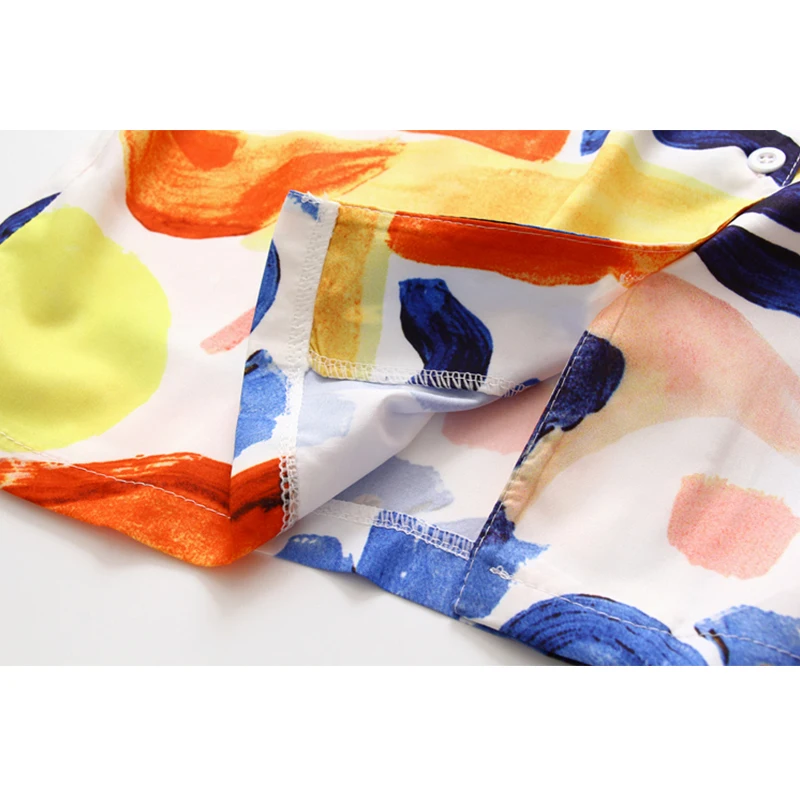 Женская шифоновая блузка Повседневная Свободная рубашка с отложным воротником в