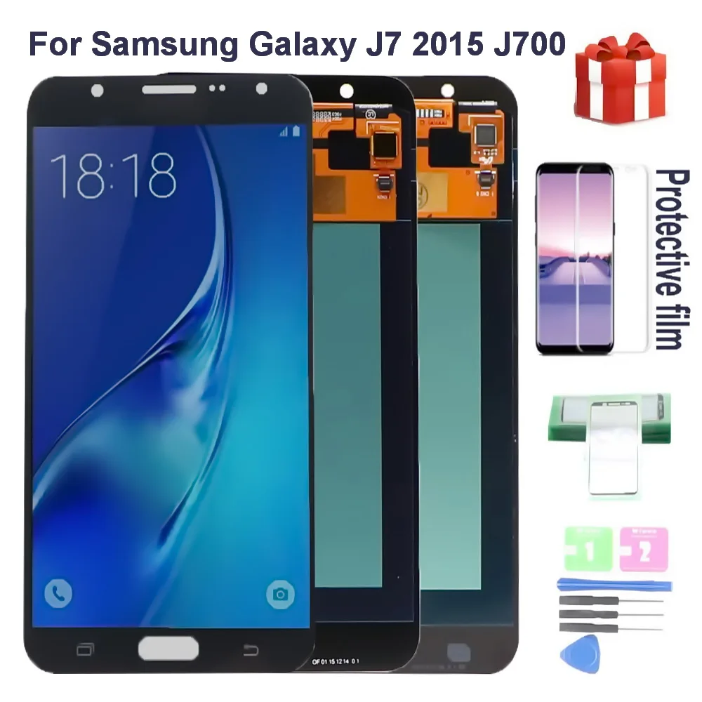 

Original AMOLED J700 Display For Samsung Galaxy J7 2015 J700F SM-J700F J700M J700H/D LCD display Touch Screen Digitizer Assembly