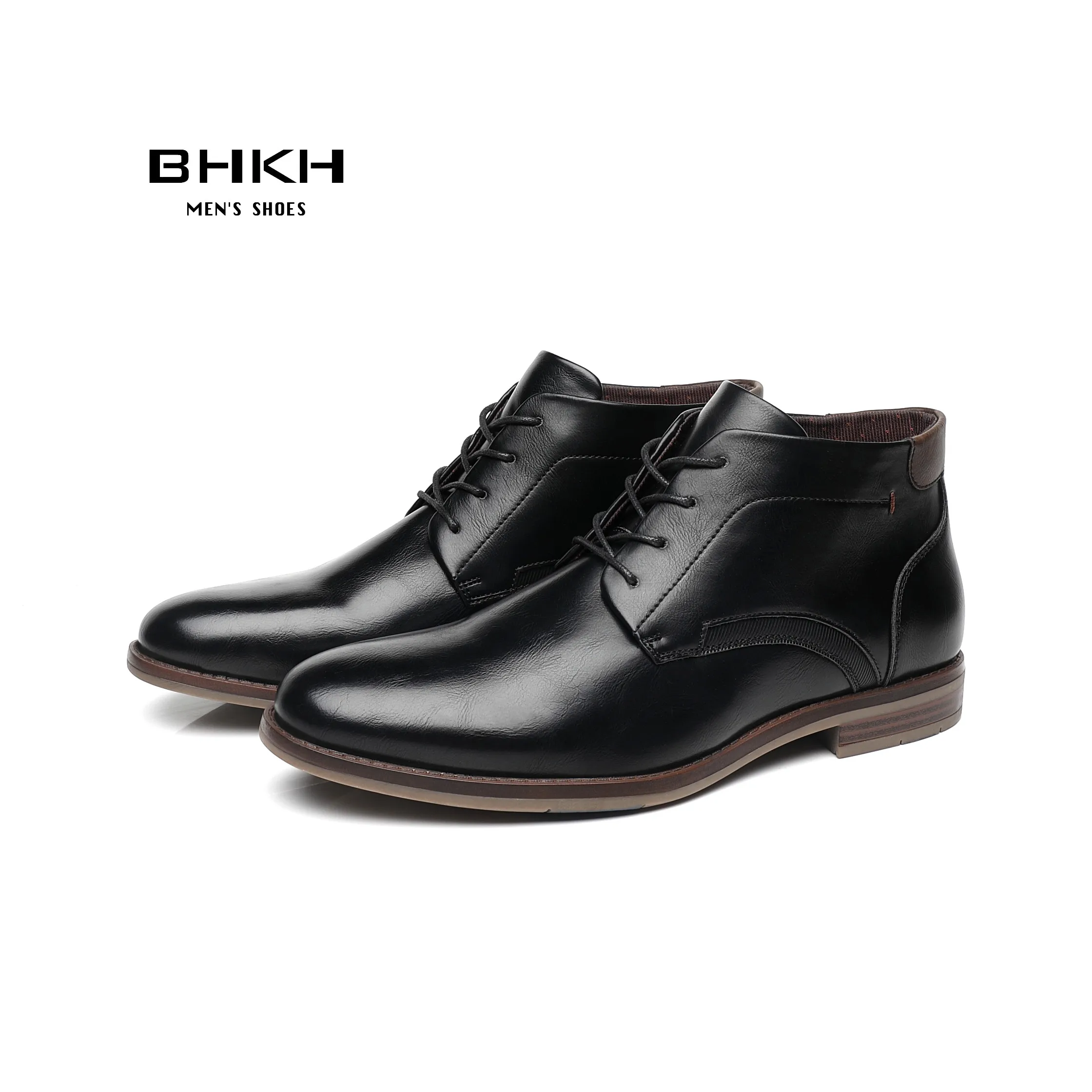

BHKH 2021 Autumn/ Winter Men Boots Lace-up Ankle Boots Smart Business Work Office Dress Shoes Formal Man Shoes
