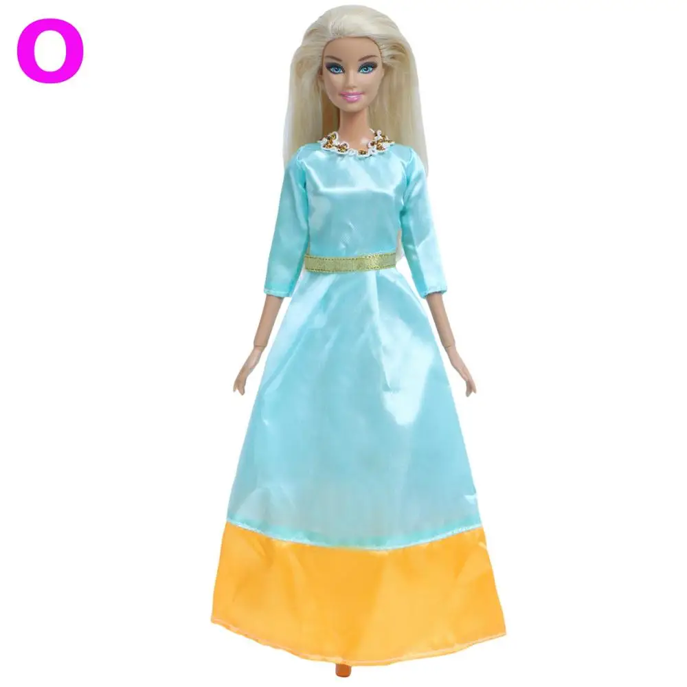 NO DOLL O Один комплект, модное платье-кукла сказочной принцессы, свадебные вечерние платья наряды, аксессуары, Одежда для куклы Барби, игрушки для девочек - Цвет: NO DOLL O