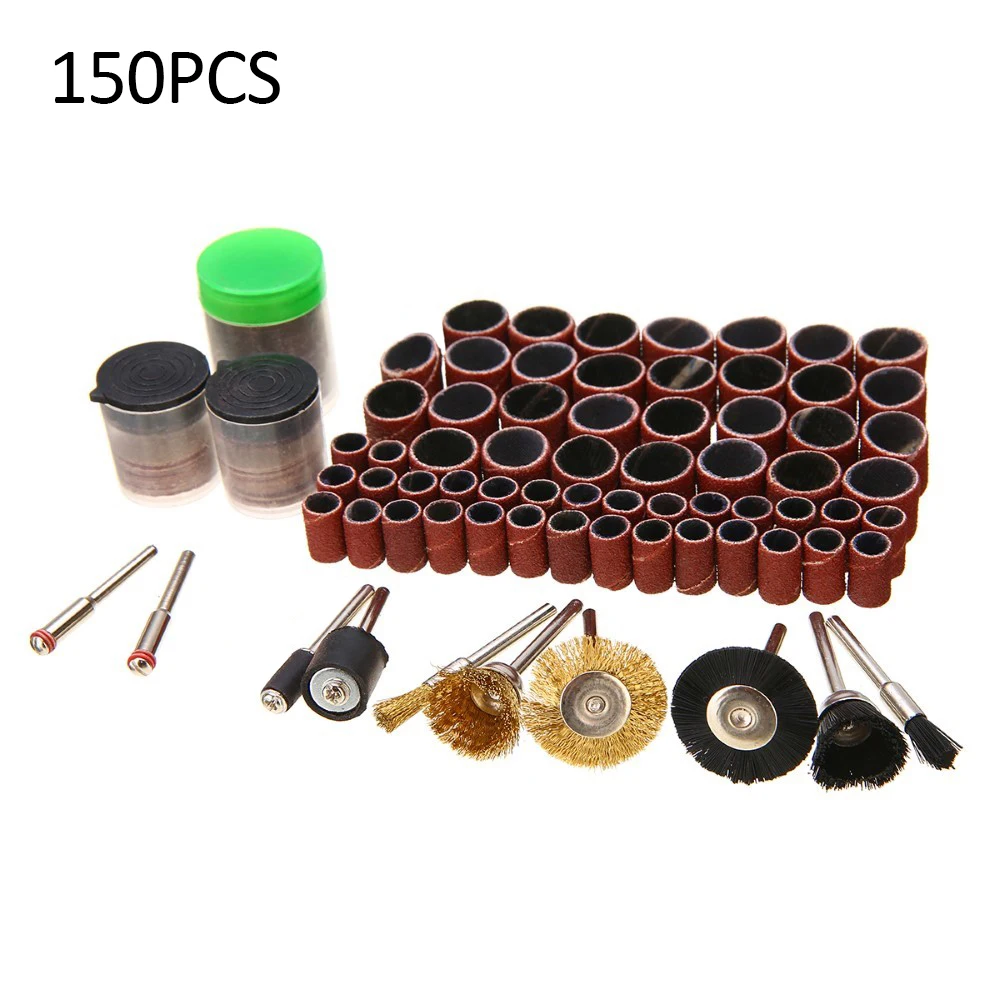 

150 Pcs Rotary Power Tool Set Sanding Polishing Cutting Grinding Tool Mini Drill Kit Fits 1/8 Inch Shank Polish Accessory Kit