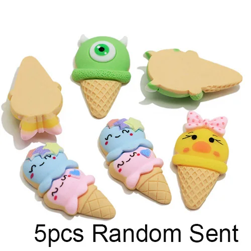5pcs Random Sent Happy monkey 10 шт. дополнение к ломтикам слайма поставки милые Подвески канифольное мороженое Набор DIY наполнитель для пушистой прозрачной слизи глины игрушки - Цвет: 5pcs Random Sent