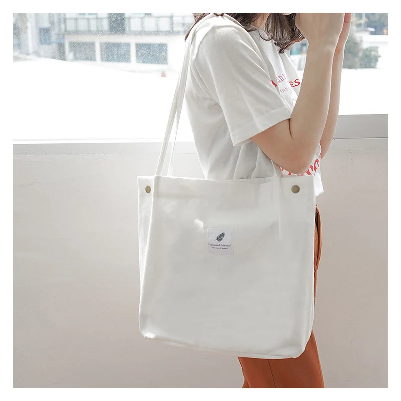 

Women Canvas Bag Red Tote Cotton Environmental Reusable Foldable Shopping Bag Female Shoulder Bag Handbag Lady School Books Bag