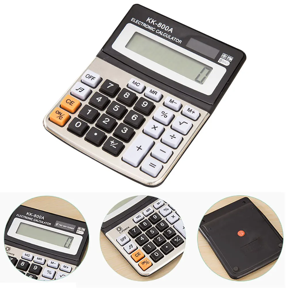 1pcs Office Commercial Calculator Calculate Tool Battery Powered 8 Digit Electronic Portable hot sale newest | Компьютеры и офис