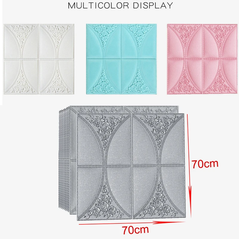 10 шт. 3D стерео пенные настенные Стикеры потолочная панель наклейка на крышу