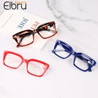 Elbru винтажные квадратные очки для чтения, модные мужские и женские очки для дальнозоркости, очки для дальнозоркости, диоптрии + 1,0 + 1,25 + 2,75 + 4,0