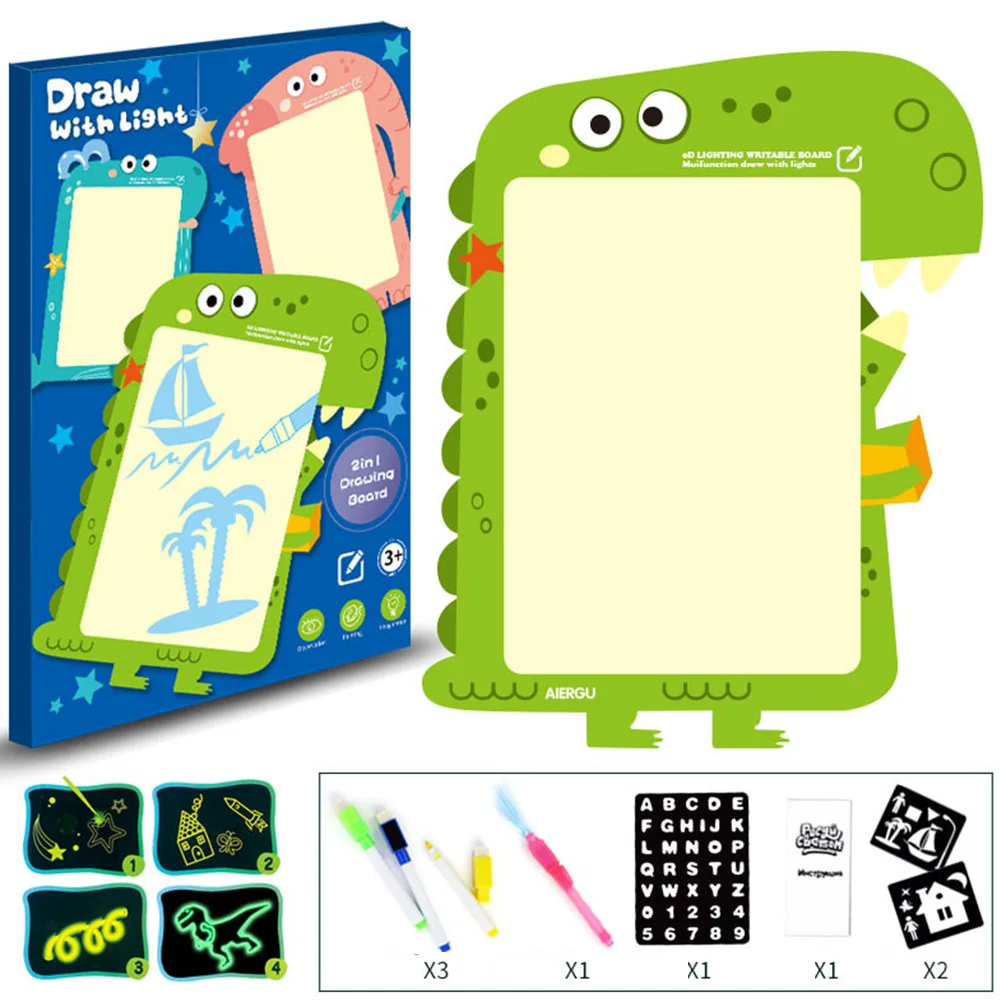 9 шт./компл. Ночной светильник с подсветкой Magic 3D доска для рисования забавные