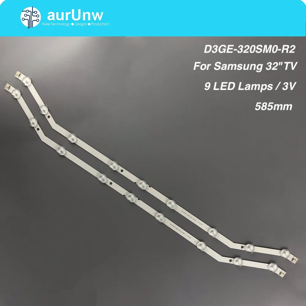 

LED Backlight strip 9leds For Samsung 32'' TV D3GE-320SM0-R2 D3GE-320SM0-R1 2013SVS32 DF320AGH-R3 UN32H4353 UA32EH4005