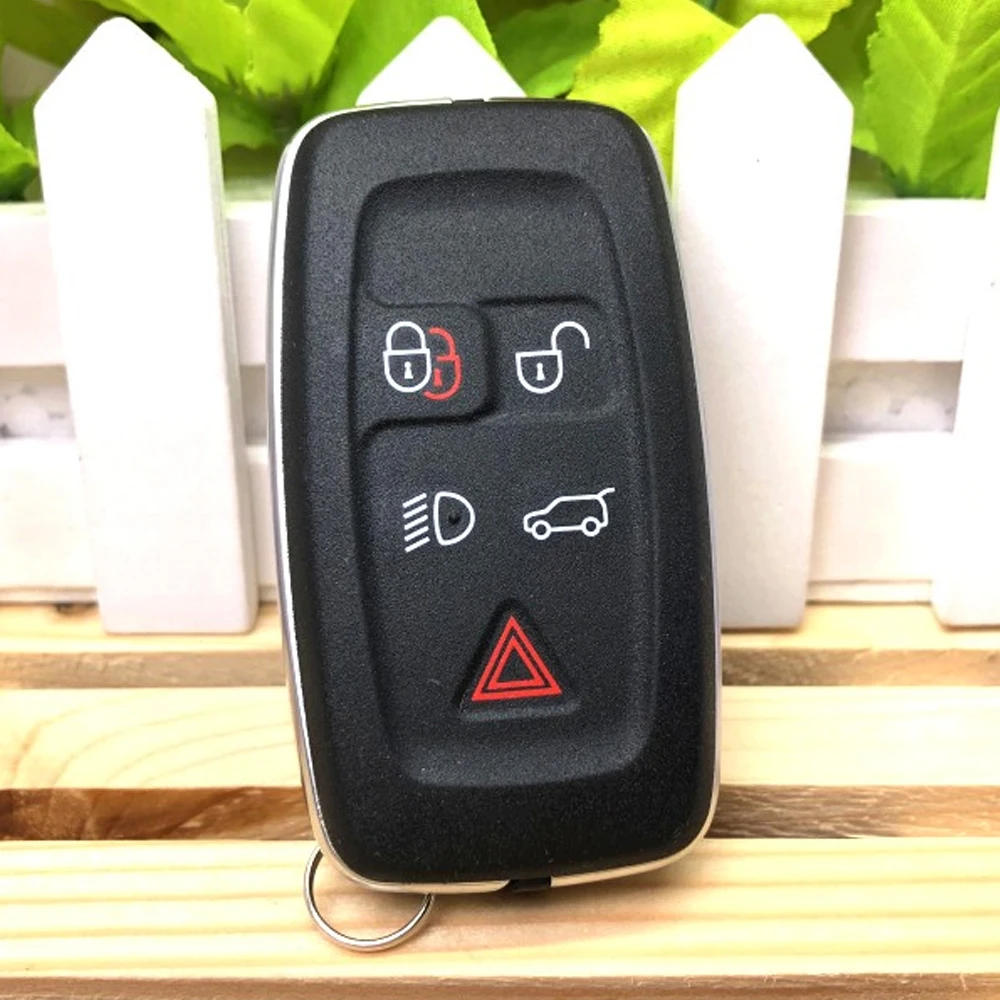 

OkeyTech for Land Rover Discovery 4 Sport Freelander Car Key Shell Smart Remote Fob Cover Case 5 Button Keyless Entry Accessorie