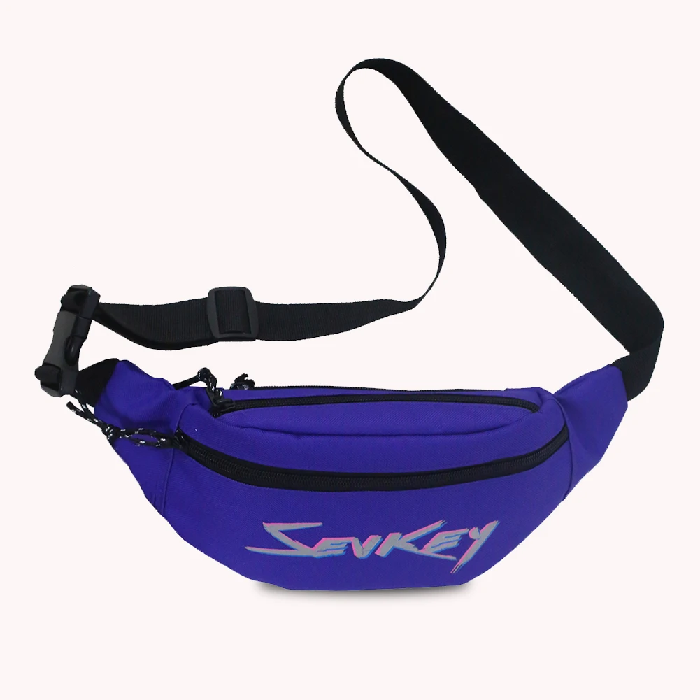 

Casual Reflective Men Chest Fanny Shoulder Bag Letter Print Waist Messenger Tote Popular Belt Bag Sling Chest Pouch