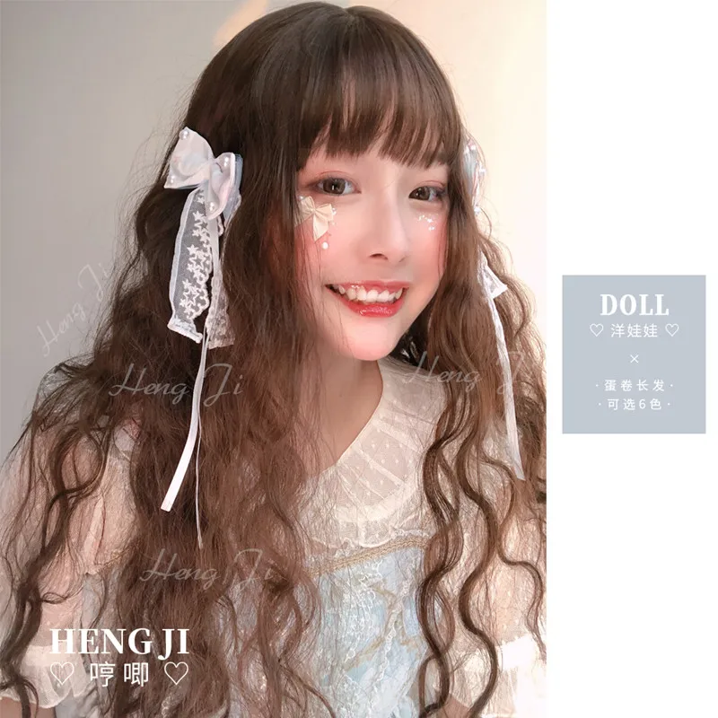 

Uwowo Long wavy hair Lolita Wigs Heat Resistant Synthetic Hair Anime Party wigs 6 color Colourful wig