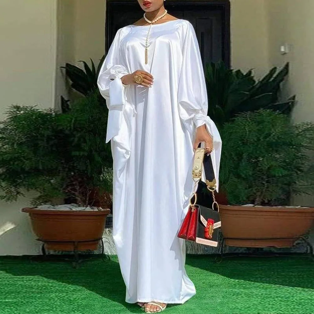

Loose Dubai Abata Muslim Dress Women 2021 African Plus Size Loose Female Long Maxi Robe Femme Vestiods Casual Pullover Dresses