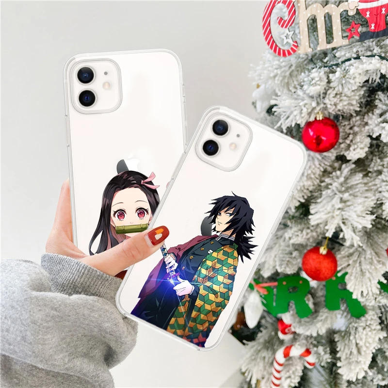 

Demon Slayer Kimetsu no Yaiba Anime Soft Phone Case For iPhone 11 12 Pro Max X XS Max XR SE 6s 8 7 Plus Cover Cases Fundas Coque
