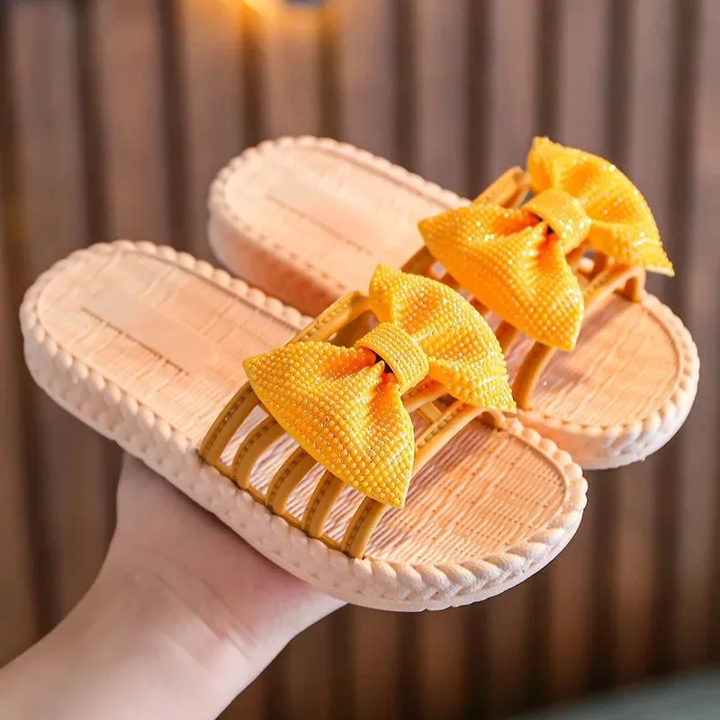 

Summer Toddler Kids Shoes Fashion Sweet Princess Children Sandals For Girls Toddler Baby Soft Breathable Hoolow Out Bow Shoes