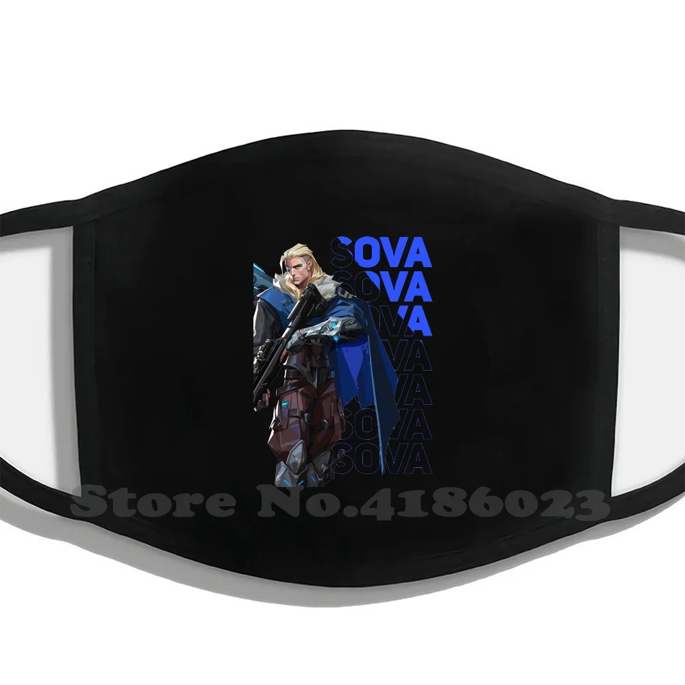 

Моющиеся дышащие многоразовые маски Sova Valorant для творчества, маски Valorant Sova, мятежи, игры, мятежи Csgo