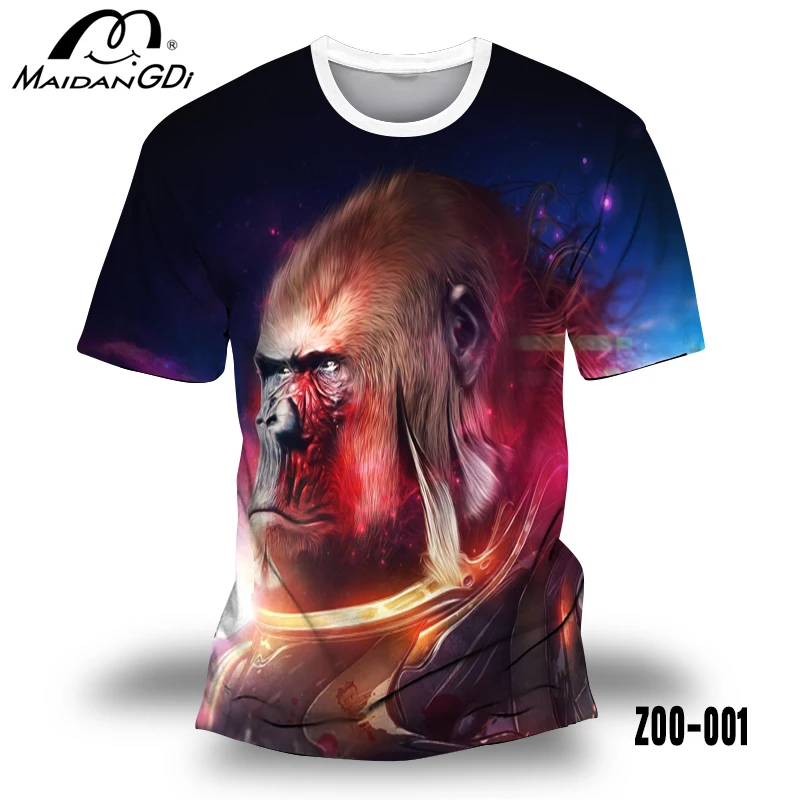 

MaiDangDi Animal Summer Men's T-Shirts Outdoor Indoor Pullover Fashion 3D Digital Printing Lion Male Sweatshirt Big Size Top 6XL