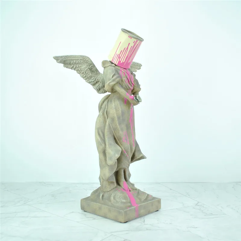 

Наполнитель для рисования, Железный Ковш, ангел Бэнкси, верхнее уличное искусство, статуэтка из смолы, оригинальная поддельная скульптура Б...