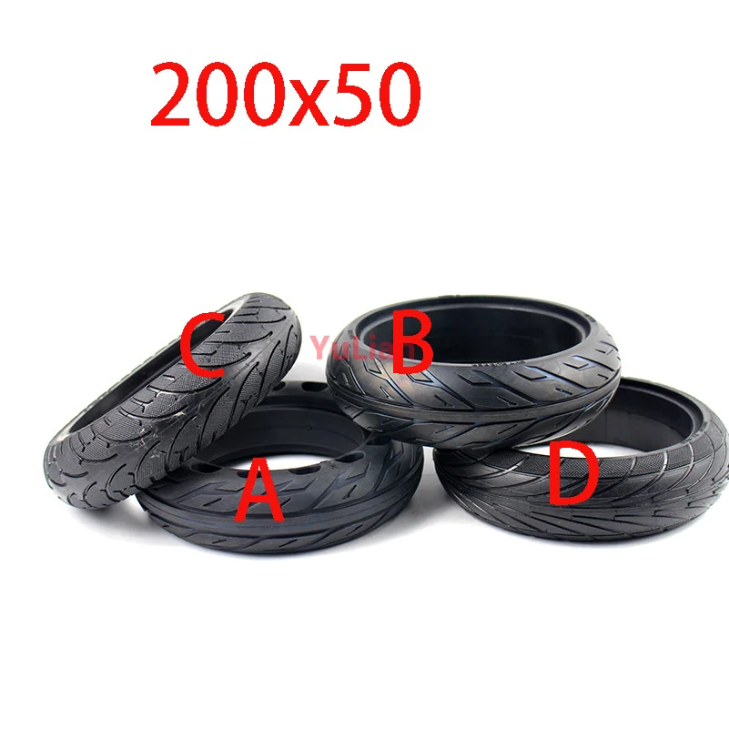 

Четыре типа шин для электрического скутера с колесами, электрическое колесо для скутера 200x50, цельная шина