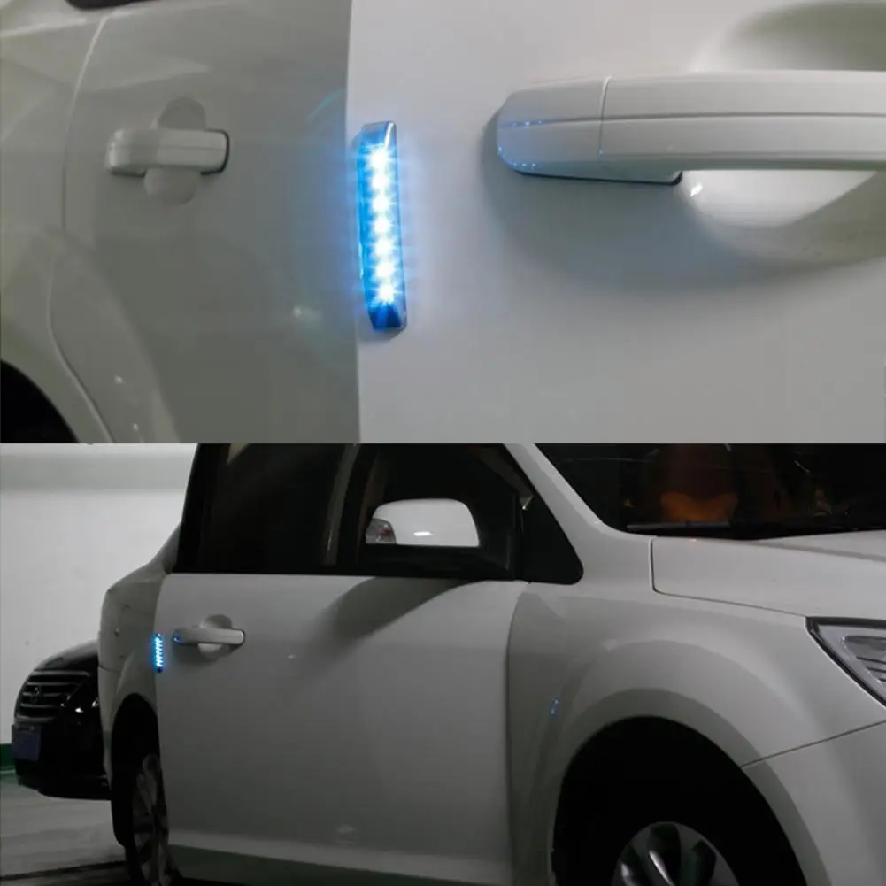 Car Door Anti-Static Solar Energy Protector Bumper Anti-Collision Crash Decoration LED Auto Light Bar Accessories X4C9 | Автомобили и