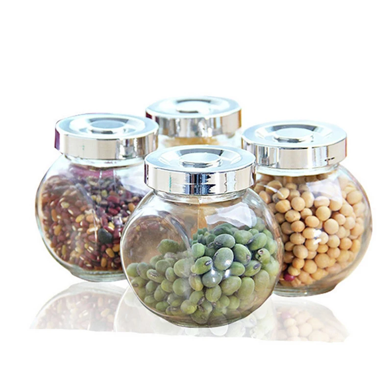 4 шт./лот стеклянные банки герметичный контейнер для хранения банка специй 180 мл