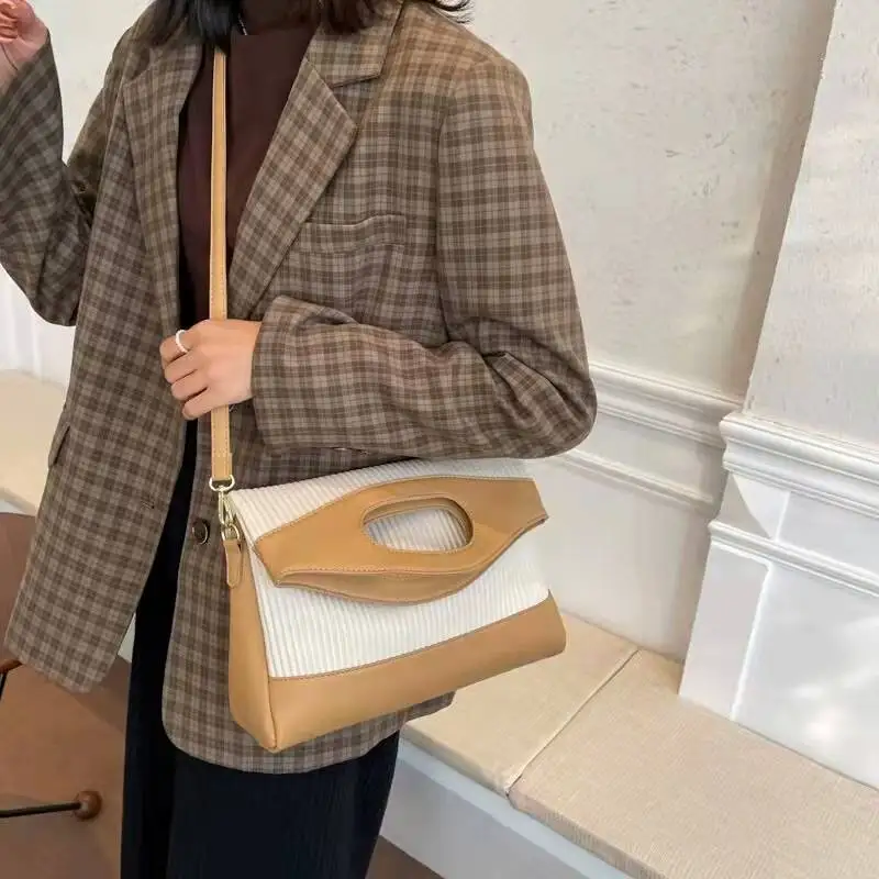 

New trendy simple temperament handbag casual one-shoulder messenger female bag