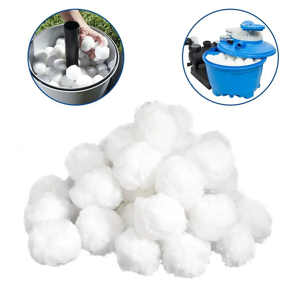 

White Filter Ball Swimming Pool Cleaning Ball Water Fiber Cotton Balls Lightweight High Strength Swimming Pool Cleaning Tools