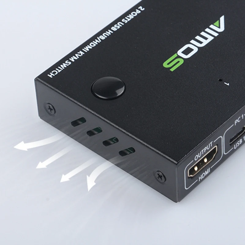 

4K USB HDMI KVM Switch Box Video Display USB Switch Splitter for 2 PC Sharing Keyboard Mouse Printer Plug and Paly