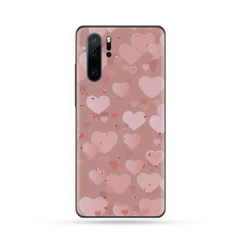 

Gold Rose Love heart Phone Case For Huawei Mate 9 10 20 Pro lite 20x nova 3e P10 plus P20 Pro Honor10 lite
