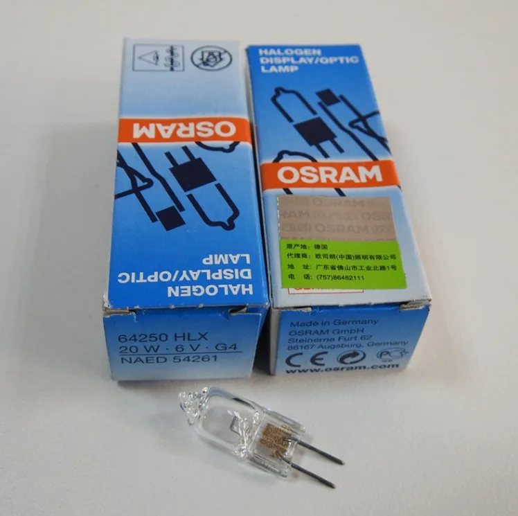 5 шт. OSRAM 64250 6v20w микроскоп лампы jc галогенная лампа 6 в 20 Вт лампы проектора