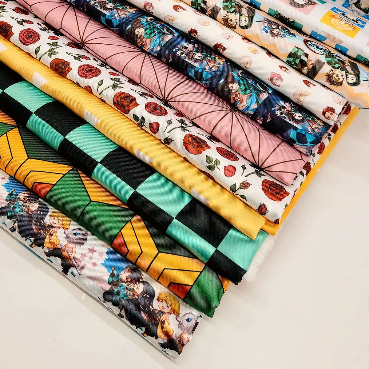 140 см * 50 Индивидуальная мультяшная печатная полиэфирная ткань хлопок для платья