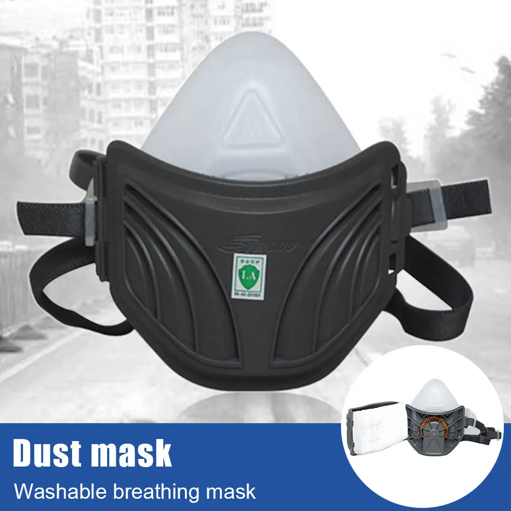 

Outdoor Breath Care Industrial Construction Reusable Anti Fog Haze Washable PM2.5 Half Face Pollen Allergy Dust Air Filter