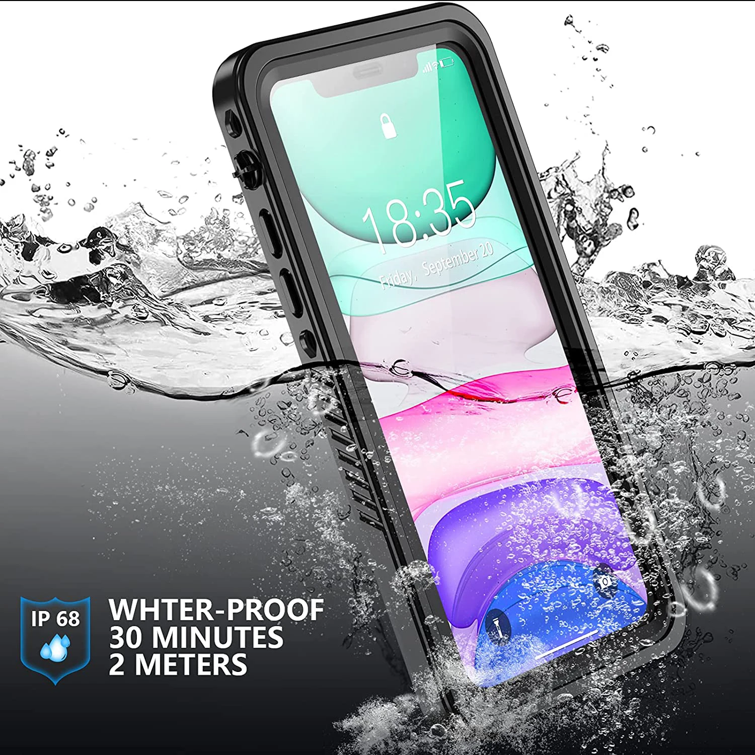 Redpepper IP68 Водонепроницаемый чехол iphone12 360 ° полный корпус защитный