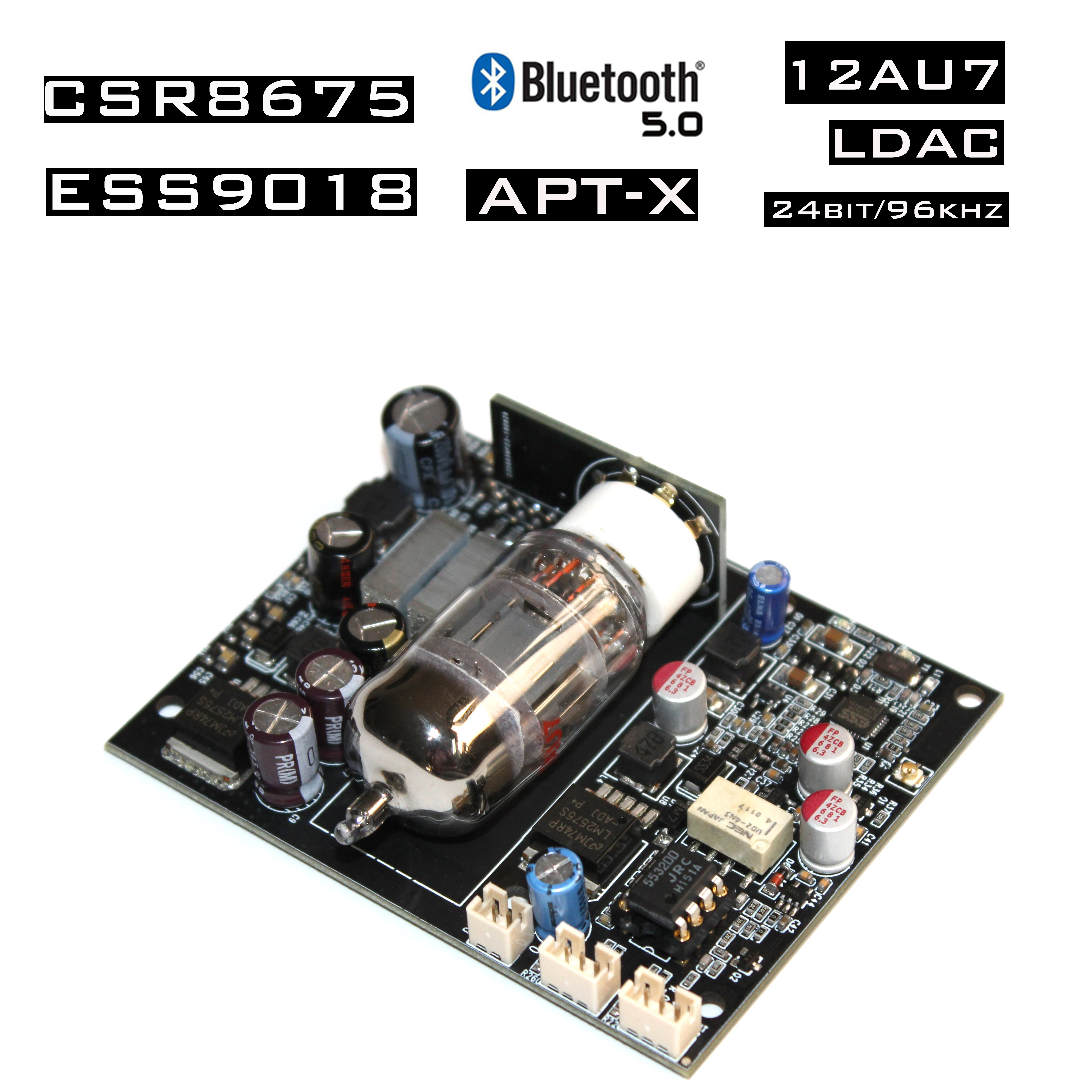 Детская плата аудиоресивера с функцией Bluetooth CSR8675 ES9018 декодирование мультила ECC82 |