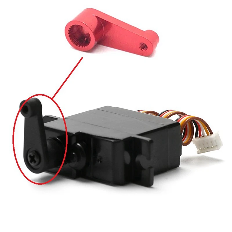 

2 Set RC Car Part: 1 Set RC Car Motor Holder & 1 Set Metal 144001-1263 25T Servo Arm Horn