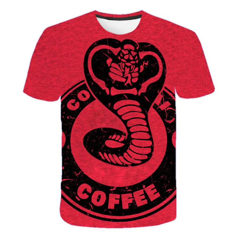 

Summer Short sleeve Kids Cobra Kai T Shirt For Boy 2021 Cartoon Casual Animals T-Shirts For Girls Boys T Shirt Children Clothes