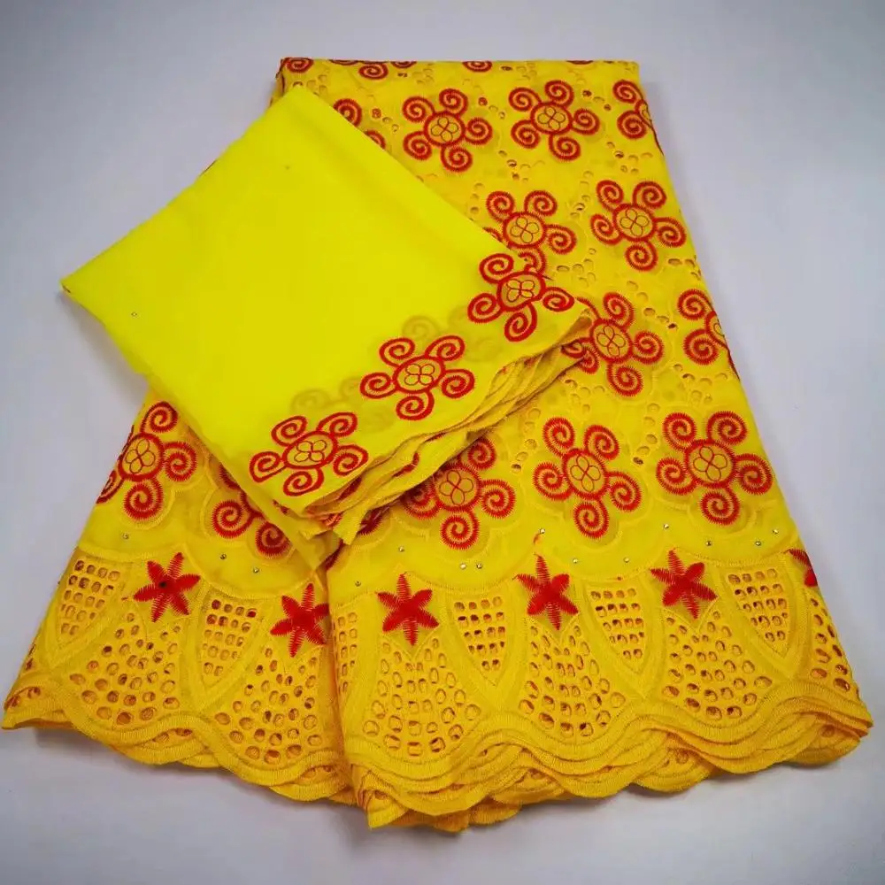 

Madison Nigerian 100% Cotton Lace Fabric Top Selling Swiss Voile Lace in Switzerland African Cotton Dry Lace Fabric with Stones