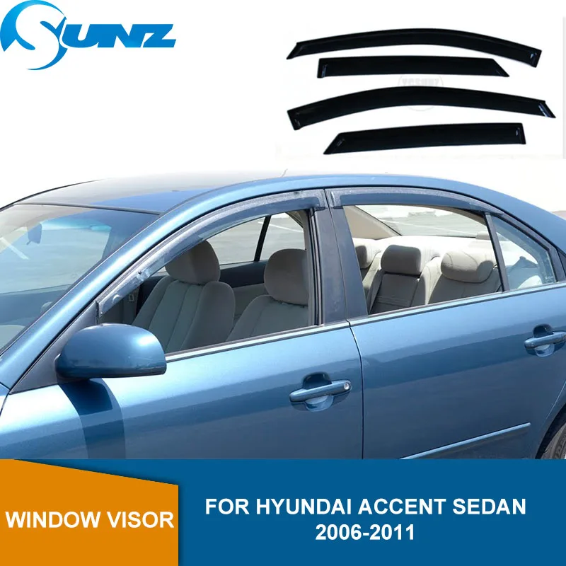 

Side Window Deflector Door Visor For Hyundai Accent Sedan 2006 2007 2008 2009 2010 2011 Rain Guard Window Door Sun Visor SUNZ
